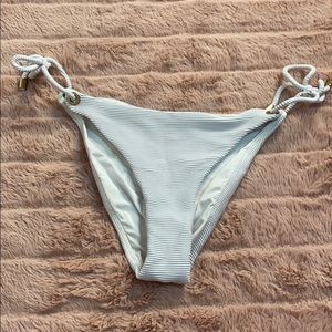 White Ribbed Bikini Bottom